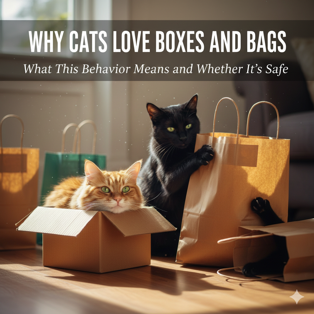 Why Cats Love Boxes and Bags: What This Behaviour Means and Whether It’s Safe